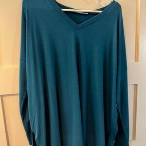 Blue/Green Long Sleeve long comfy shirt